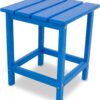 POLYWOOD ECT18PB Long Island 18" Side Table, Pacific Blue
