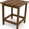 POLYWOOD ECT18TE Long Island 18-Inch Side Table, Teak