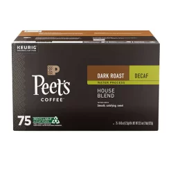 Peet’s Coffee Decaf House Blend K-Cup Pod, 75-count