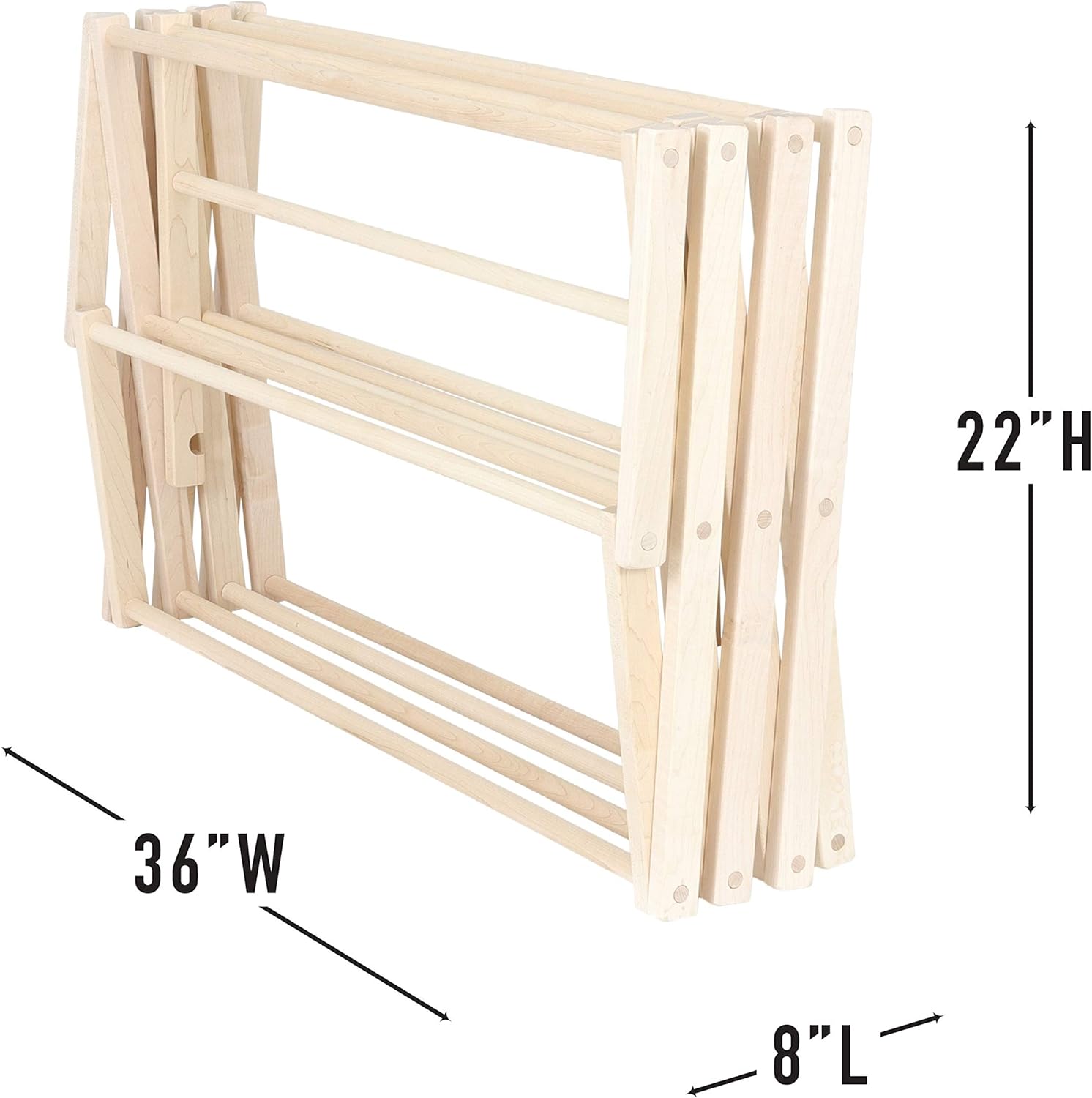 Pennsylvania Woodworks Clothes Drying Rack: Solid Maple Hard Wood Laundry  Rack for Sweaters, Blouses, Lingerie & More, Durable Folding Drying Rack