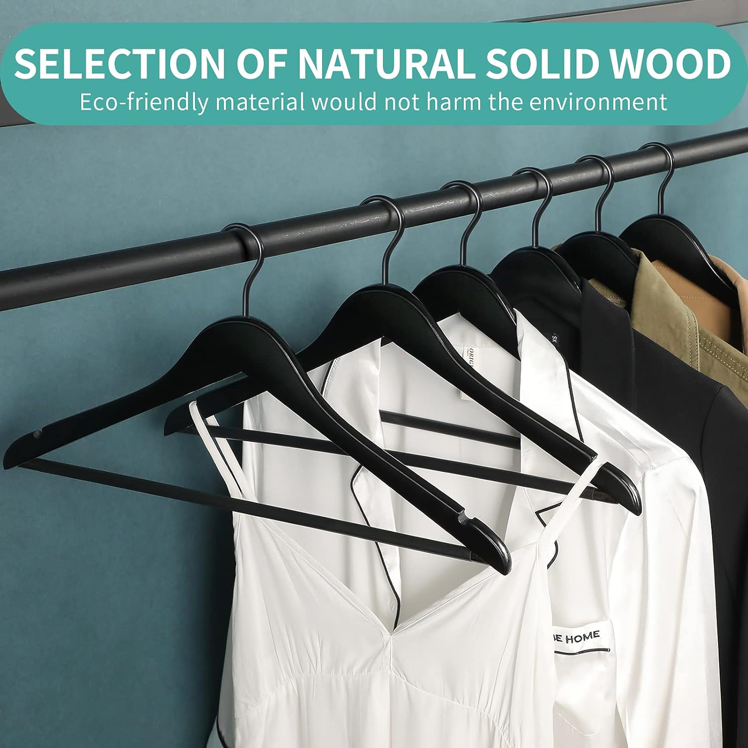 Perfecasa Premium Wooden Clothes Hangers 20 Pack, Wood Hangers