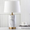Safavieh Clarabel Marble 18.25 in. H Table Lamp, White/Black