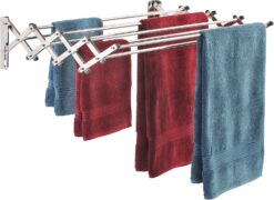 Smartsome Space Saver Fold Away Racks: Stainless Steel Wall Mounted Laundry Drying Rack, Easy to Install - 8 34