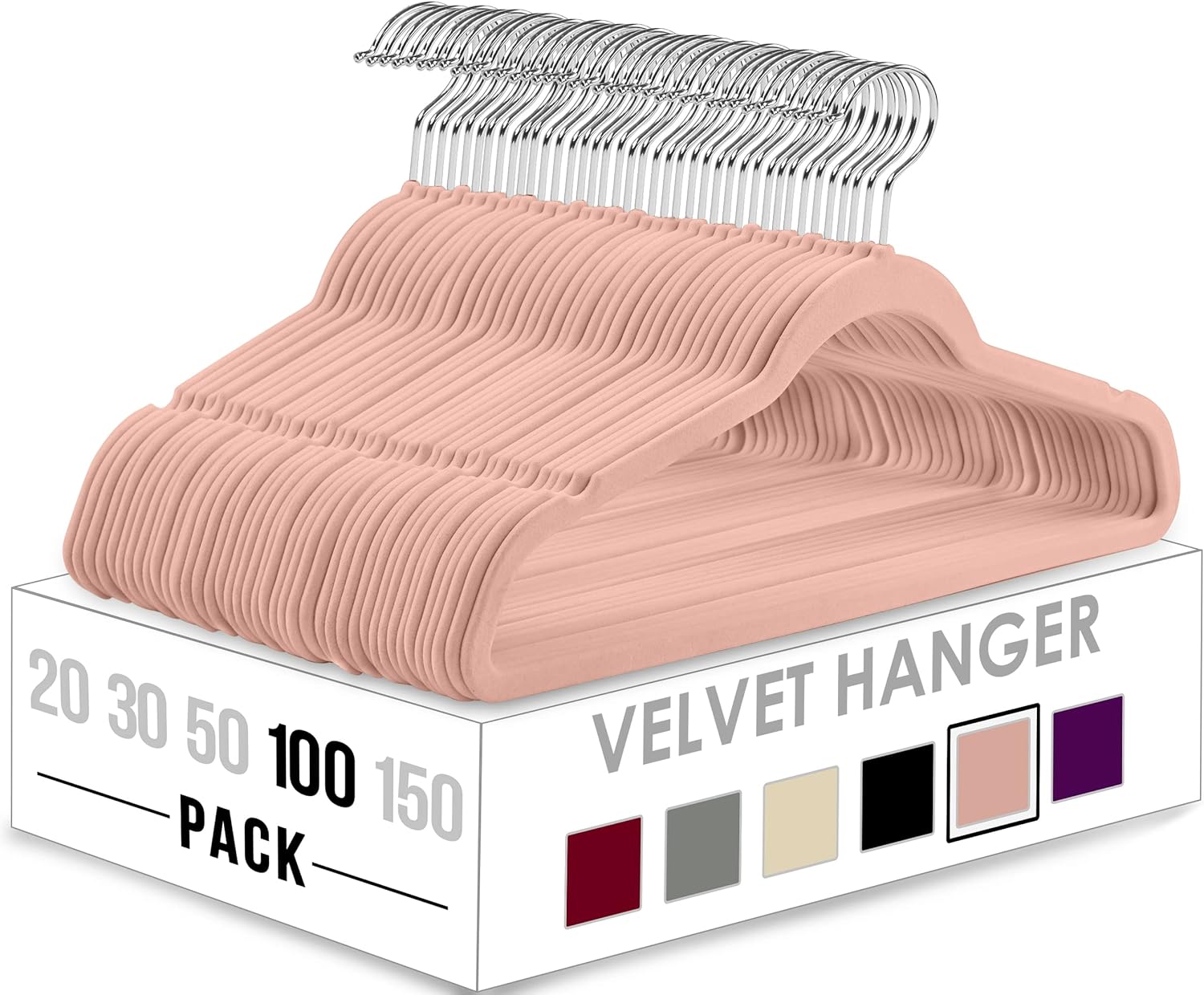  Velvet Hangers 50 Pack - Extra Strong to Hold Heavy