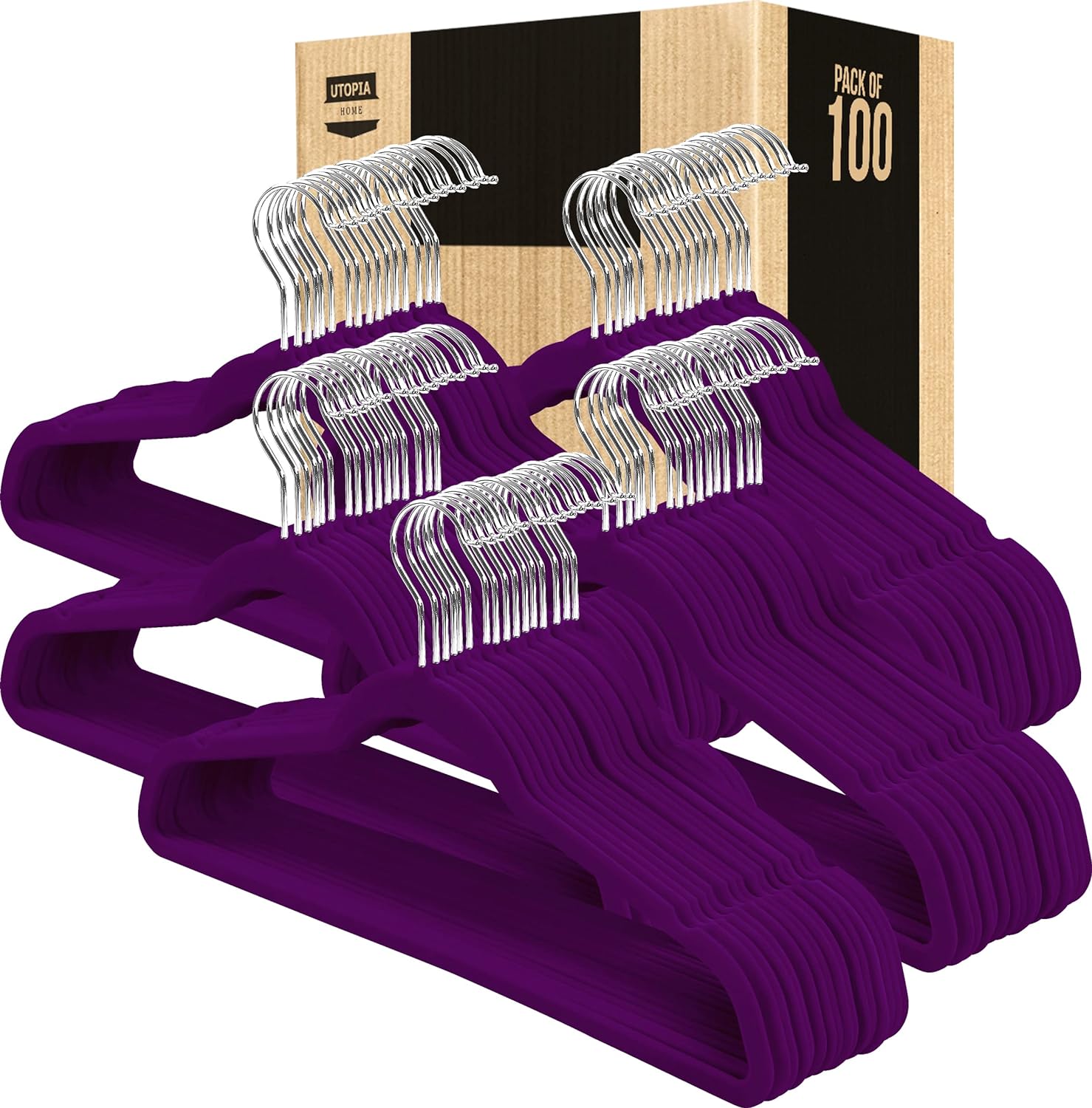 Utopia Home Premium Velvet Hangers 150 Pack - Non-Slip Clothes Hangers -  Purple Hangers - Suit Hangers with 360 Degree Rotatable Hook - Heavy Duty  Coat Hangers