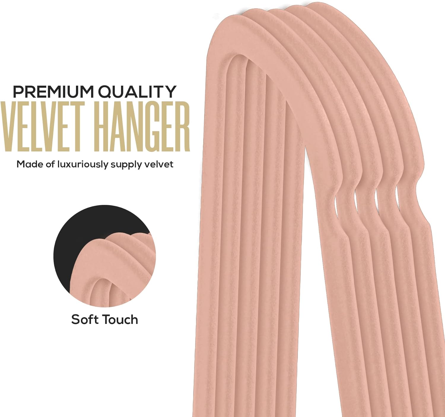 Black Premium Velvet Hangers (Pack of 150) By Utopia Home