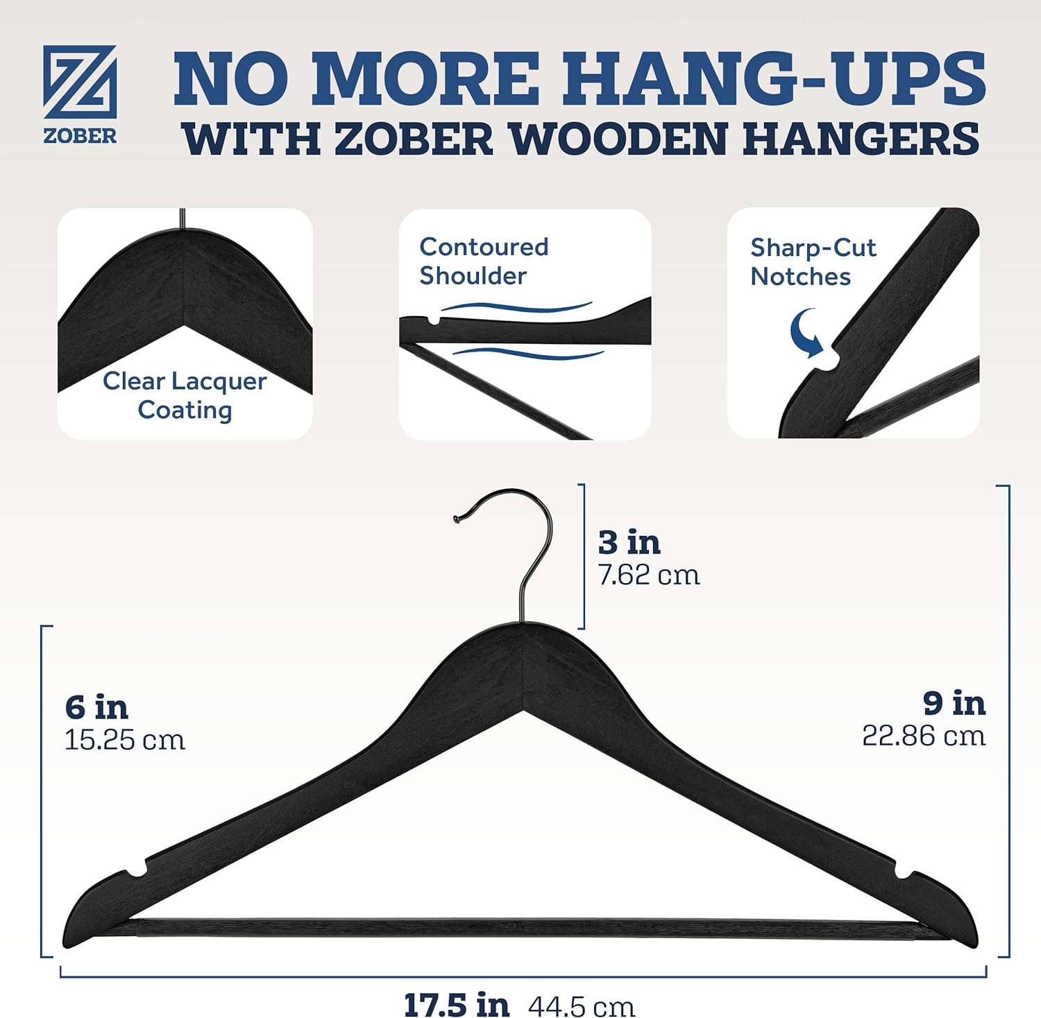 Wooden Coat Hanger 3 Pack