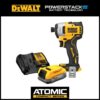 DEWALT DCF809BWP034C ATOMIC 20V MAX Brushless Cordless Compact 1/4 in. Impact Driver and 20V POWERSTACK Compact Battery Kit