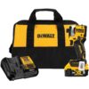 DEWALT DCF850P1 ATOMIC 20V MAX Lithium-Ion Cordless 1/4 in. Brushless Impact Driver Kit, 5 Ah Battery, Charger, and Bag