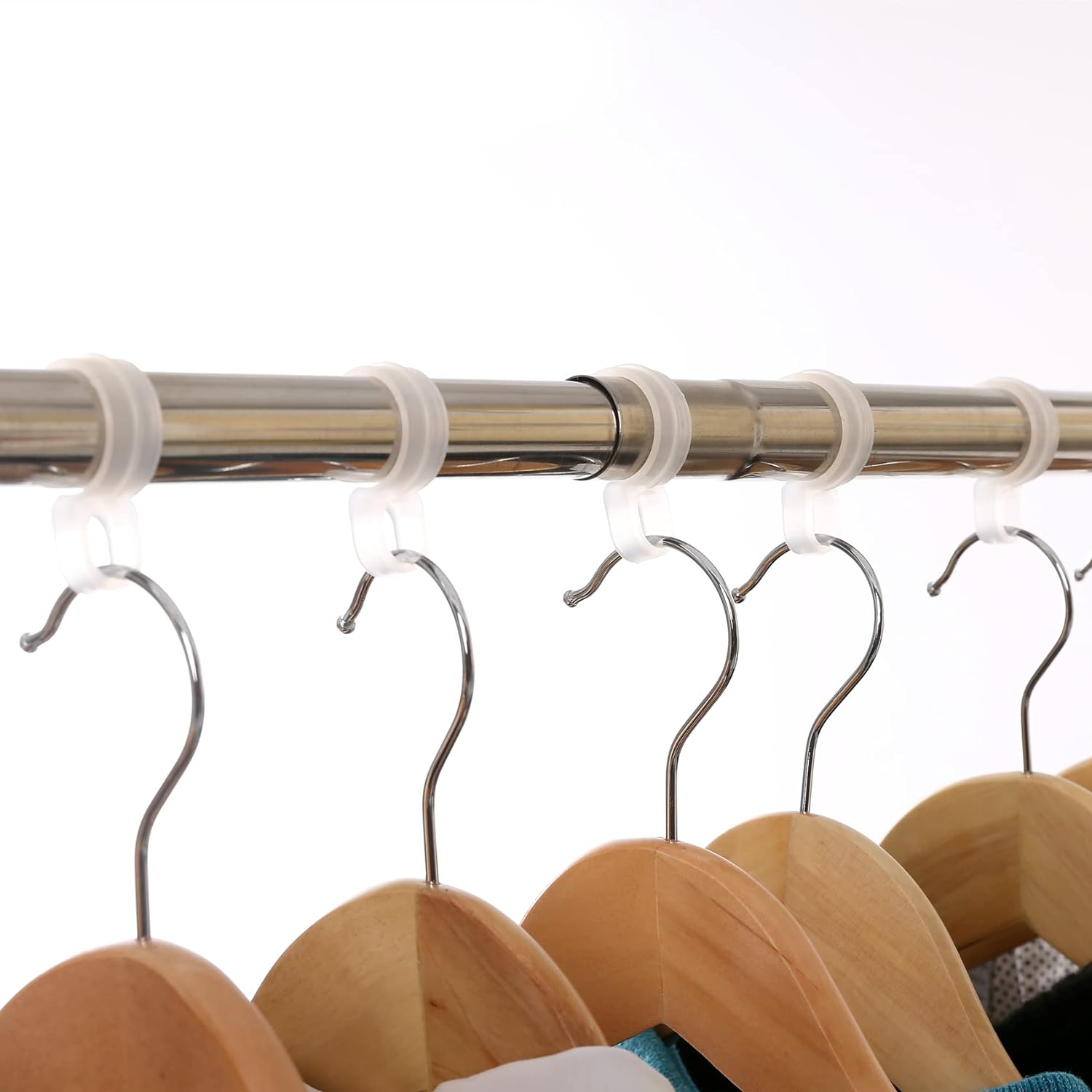 exilot Foldable Portable Space Saving Clothes Drying Rack, Heavy Duty Stainless Steel Laundry Drying Racks, Adjustable High Capacity Garment Rack, with Windproof Hooks.5