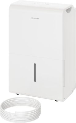 hOmeLabs 4500 Sq. Ft. Energy Star Dehumidifier with Pump - Ideal for Large Rooms, Home Basements and Whole House - Powerful Moisture Removal and Humidity Control - 50 Pint (Previously 70 Pint)