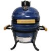 Lifesmart SCS-PK13BLU 13 in. Kamado Charcoal Grill in Blue Pack and Go with Camping/Tailgating Carry Bag