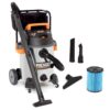 RIDGID WD1956 16 Gallon 6.5 Peak HP Stainless Steel Wet/Dry Shop Vacuum with Fine Dust Filter, Locking Hose and Accessories