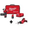 Milwaukee 2551-22-2420-20 M12 FUEL SURGE 12V Lithium-Ion Brushless Cordless 1/4 in. Hex Impact Driver Kit W/ M12 HACKZALL