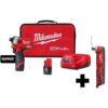 Milwaukee 2551-22-2426-20 M12 FUEL SURGE 12V Lithium-Ion Brushless Cordless 1/4 in. Hex Impact Driver Compact Kit with M12 Multi-Tool