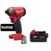 Milwaukee 2760-20-48-11-1850 M18 FUEL SURGE 18V Lithium-Ion Brushless Cordless 1/4 in. Hex Impact Driver with XC 5.0 Ah Battery