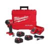 Milwaukee 2953-22-48-11-1850 M18 Fuel 18-V Lithium-Ion Brushless Cordless 1/4 in. Hex Impact Driver Kit w/(3) 5.0 Ah Batteries, Charger & Hard Case
