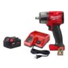 Milwaukee 48-59-1850-2962-20 M18 FUEL GEN-2 18V Lithium-Ion Brushless Cordless Mid Torque 1/2 in. Impact Wrench F Ring w/5.0Ah Starter Kit