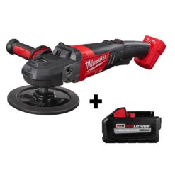 Milwaukee 2738-20-48-11-1880 M18 FUEL 18V Lithium-Ion Brushless Cordless 7 in. Variable Speed Polisher with HIGH OUTPUT XC 8.0Ah Battery