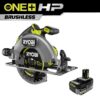 RYOBI PBLCS300B-PBP004 ONE+ HP 18V Brushless Cordless 7-1/4 in. Circular Saw with 4.0 Ah Lithium-Ion HIGH PERFORMANCE Battery