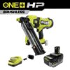 RYOBI PBL350KN ONE+ HP 18V Brushless Cordless AirStrike 30° Framing Nailer Kit with 4.0 Ah HIGH PERFORMANCE Battery and Charger