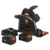 WEN 20691 20-Volt Max 6.5 in. Cordless Brushless Plunge Cut Variable Speed Track Saw with Two 4.0 Ah Batteries and Charger