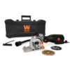 WEN 3620 5 Amp 3-1/2 in. Plunge Cut Compact Circular Saw with Laser, Carrying Case and 3-Blades