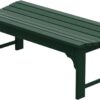 WestinTrends Malibu 48" Outdoor Bench, All Weather Resistant Poly Lumber Backless Patio Garden Bench, Adirondack Curved Bench Seat for Comfort, Dark Green - 1