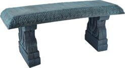 Arcadia Garden Products BE01 Fiberclay Garden, Outdoor Bench, Patio Seating for Front Porch Park Outside Furniture Decor, Brushed Teal