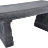 Arcadia Garden Products BE02 Fiberclay Garden Bench-Gray, Grey