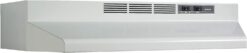 Broan-NuTone F402401 Exhaust Fan for Under Cabinet Two-Speed Four-Way Convertible Range Hood Insert with Light, 24-Inch, White