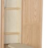 Household Essentials Ironing Board Cabinet, In-Wall Recessed Ironing Board Cabinet with Storage Shelves, Unfinished Wood, Oak