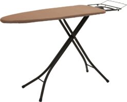 Household Essentials Steel Top Wide Board Rest| Tan Cover and Bronze Finish | 18