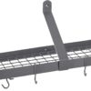 Old Dutch Wall-Mount Pot Rack with Grid & 12 Hooks, Graphite, 36" x 9" x 10.75"