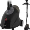 SALAV® GS18-DJ Standing Garment Steamer with Roll Wheels for Easy Movement, 1.8L Water Tank for 1 Hour Continuous Steaming, Adjustable Pole for Storage, 1500 watts, Black
