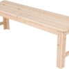 Shine Company 4205N 5 Ft. Backless Wood Outdoor Garden Bench – Natural