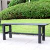 TECSPACE Aluminum Indoor/Outdoor Patio Bench Black,47.2 x 14.2X 15.7 inches,Light Weight High Load-Bearing,Outdoor Bench for Park Garden,Patio and Lounge