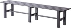 TECSPACE Aluminum Outdoor Patio Bench Black,70.9 x 14.2 x 15.7 inches,Light Weight High Load-Bearing,Outdoor Bench for Park Garden,Patio and Lounge