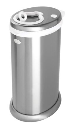 Ubbi Steel Odor Locking, No Special Bag Required, Money Saving, Awards-Winning, Modern Design Registry Must-Have Diaper Pail, Chrome