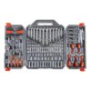 Crescent CTK180 1/4 in. and 3/8 in. Drive 6 and 12-Point Standard and Deep SAE/Metric Mechanics Tool Set with Case (180-Piece)
