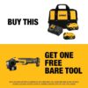 DEWALT DCB246CKWCG405B 20V MAX XR Cordless Brushless 4-1/2 in. Slide Switch Small Angle Grinder with 20V MAX XR Lithium-Ion 6Ah & 4Ah Batteries