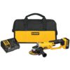 DEWALT DCG412P1 20V MAX Cordless 4.5 in. - 5 in. Grinder, (1) 20V 5.0Ah Battery, and Charger