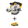 DEWALT DCS391BW203 20V MAX Cordless 6-1/2 in. Circular Saw with 20V MAX Compact Lithium-Ion 2.0Ah Battery