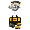 DEWALT DCS391BW246CK 20V MAX Cordless 6-1/2 in. Circular Saw, (1) 20V 6.0Ah and (1) 20V 4.0Ah Batteries, and Charger