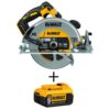 DEWALT DCS570BW205 20V MAX XR Cordless Brushless 7-1/4 in. Circular Saw and (1) 20V MAX XR Premium Lithium-Ion 5.0Ah Battery