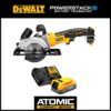 DEWALT DCS571BWP034C ATOMIC 20V MAX Cordless Brushless 4-1/2 in. Circular Saw and 20V MAX POWERSTACK Compact Battery Starter Kit