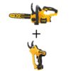 DEWALT DCCS620BWPR320B 20V MAX 12in. Brushless Battery Powered Chainsaw & Pruner (Tools Only)