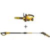 DEWALT DCCS620P1WS620B 20V MAX Lithium-Ion Battery Brushless 12 in. Chainsaw w/(1) 5 Ah Battery, Charger and 8 in. 20V Pole Saw (Tool Only)