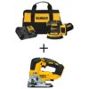 DEWALT DCW210D1W334 20V MAX XR Cordless Brushless 5 in. Random Orbital Sander Kit and Cordless Brushless Jigsaw w/ 2.0Ah Battery and Charger