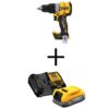 DEWALT DCD805BW034C 20V Compact Cordless 1/2 in. Hammer Drill and 20V MAX POWERSTACK Compact Battery Starter Kit